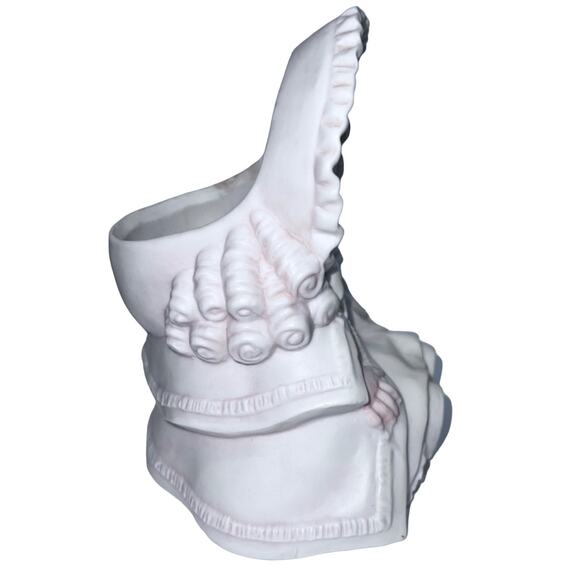 Baby Doll in Bonnet Vase Planter - White & Pink, Made in Mexico, 6” Vintage - Picture 4 of 7